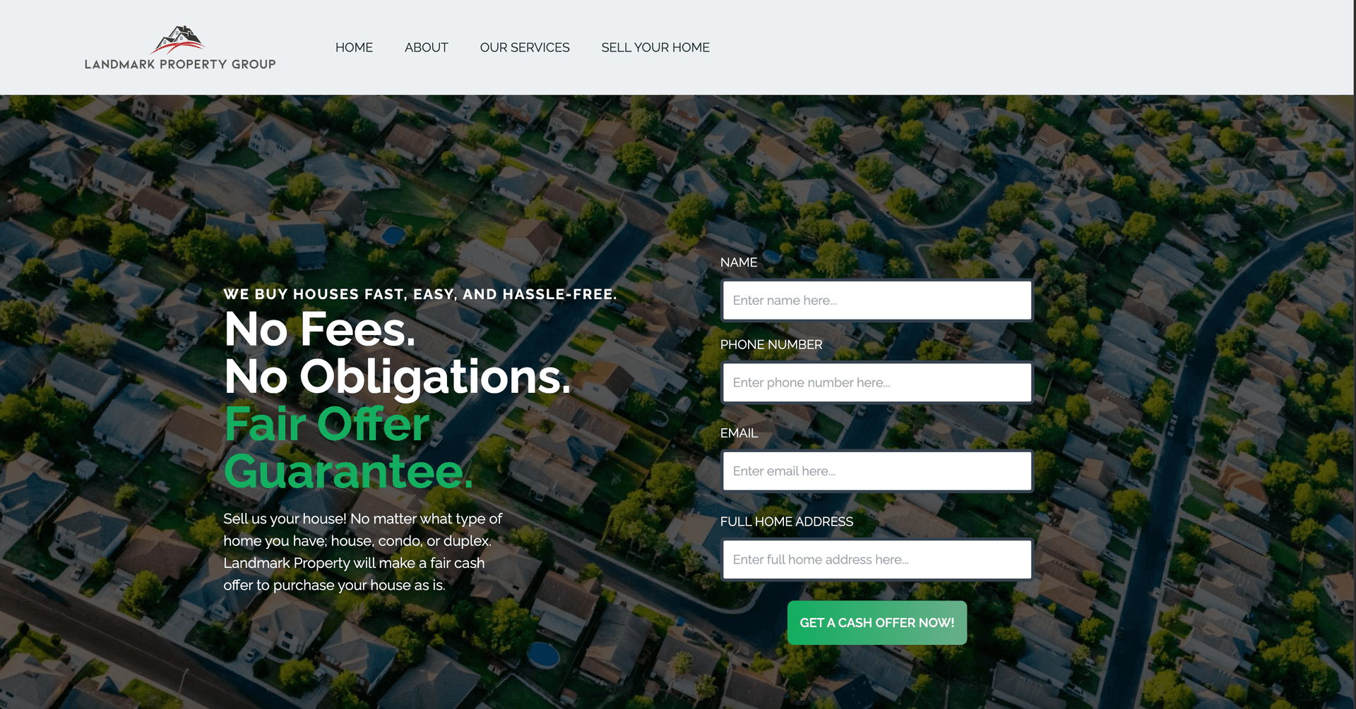 Landmark Property Dallas Landing Screenshot